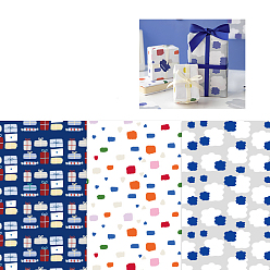 Другие 6 лист 3 стильная бумага для упаковки подарков, прямоугольные, сложенный букет цветов украшение оберточной бумаги, подарочная коробка, 700x500 мм, 2 лист / стиль