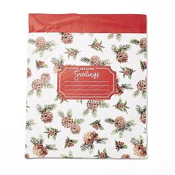 Flower Kraft Paper & Plastic Bubble Envelope Bags, Self-adhesive Bag, Christmas Theme, Rectangle, Christmas Themed Pattern, 32.5x27.5x0.5cm