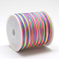 Coloré Fil de nylon, corde à nouer chinoise, colorées, 0.8mm, environ 109.36 yards (100m)/rouleau