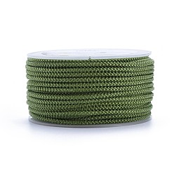 Olive Polyester Braided Cord, Olive, 2mm, about 16.4 yards(15m)/roll
