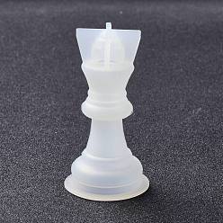 White DIY Chess Silicone Molds, Resin Casting Molds, Clay Craft Mold Tools, King, White, 35x67mm, Inner Diameter: 26mm
