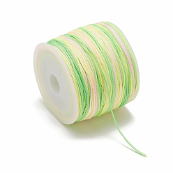 Amarillo de Verde Cordón de anudado chino de nylon teñido segmento m, para la fabricación de la joyería diy, verde amarillo, 50 mm, aproximadamente 0.8 yardas (54.68 m) / rollo