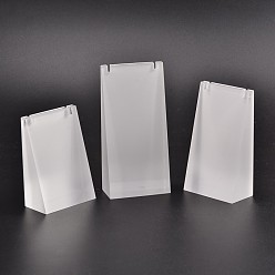 White Organic Glass Necklace Display Stand Sets, White, 8.5~12x6x3cm