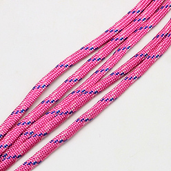 Camélia 7 âmes intérieures cordes en polyester et spandex, pour la fabrication de bracelets en corde, camélia, 4mm, environ 109.36 yards (100m)/paquet, 420~500g / bundle