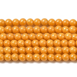 Orange Foncé Brins de perles d'imitation de zircone cubique, ronde, orange foncé, 3mm, Trou: 0.7mm, Environ 114~117 pcs/chapelet, 14.80''~14.96'' (37.6~38 cm)