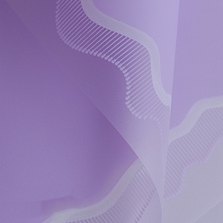 Púrpura Media 20 hojas de papel de regalo de plástico resistente al agua con patrón de ondas, plaza, decoración de papel de regalo de ramo de flores dobladas para el día de san valentín, púrpura medio, 600x600 mm