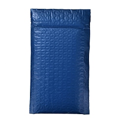 Bleu Marine Sacs d'emballage en film mat, courrier à bulles, enveloppes matelassées, rectangle, bleu marine, 22.2x12.4x0.2 cm