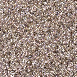(RR3191) Fard à Joues Clair Argenté AB Perles rocailles miyuki rondes, perles de rocaille japonais, (rr 3191) blush clair argenté ab, 11/0, 2x1.3mm, trou: 0.8 mm, environ 5500 pcs / 50 g