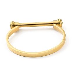 Золотой 304 браслет с d-образным стержнем из нержавеющей стали, браслет в форме подковы для мужчин и женщин, золотые, внутренний диаметр: 1-7/8x2-3/8 дюйм (4.85x6.1 см)