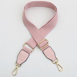 Pink Large bandoulière réglable en coton de couleur unie, avec fermoir pivotant, pour les accessoires de remplacement de sac, or et de lumière, rose, 88~145.5x3.7 cm