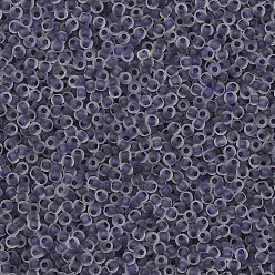 (774FM) Dark Purple Lined Crystal Rainbow Matte Toho perles de rocaille rondes, perles de rocaille japonais, (774 fm) arc-en-ciel en cristal doublé violet foncé mat, 11/0, 2.2mm, Trou: 0.8mm, environ5555 pcs / 50 g