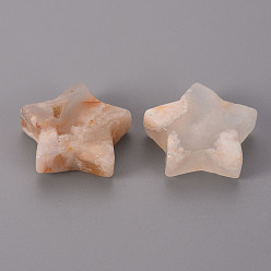 Вишневый агат Натуральный агат вишневого цвета в форме звезды камни для беспокойства, карманный камень для балансировки колдовской медитации, 30x31x10 мм