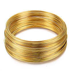Oro Cable de memoria de acero al carbono, para hacer collares, collar de alambre, dorado, 22 calibre, 0.6 mm, sobre 900 círculos / 1000 g