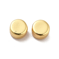 Золотой Стойки обшивки латунные бусины, долговечный, плоско-круглые, золотые, 4x2.5 мм, отверстие : 1.2 мм