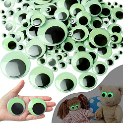 Vert Mer Cabochons lumineux en plastique pour les yeux, brillent dans le noir, pour bricolage poupée jouets marionnette en peluche fabrication d'animaux, vert de mer, 24mm