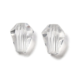 Claro Imitación de vidrio cuentas de cristal austriaco, facetados, diamante, Claro, 6x5 mm, agujero: 1 mm