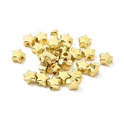 Oro Cuentas de plástico ccb, estrella, dorado, 5.5x6x3 mm, agujero: 1.5 mm