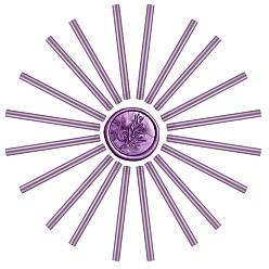 Фиолетовый Сургучные палочки, для ретро старинные сургучной печати, фиолетовые, 135x11 мм