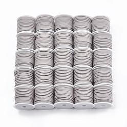 Light Grey Faux Suede Cord, Faux Suede Lace, Light Grey, 4x1.5mm, about 5.46 yards(5m)/roll, 25rolls/bag