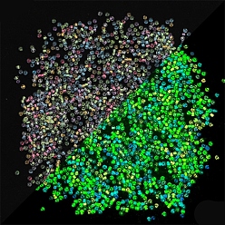Colorido 11/0 cuentas de semillas de vidrio luminosas, dentro de los colores, brillan en la oscuridad perlas redondas, colorido, 2 mm, agujero: 1 mm, sobre 660 unidades / bolsa