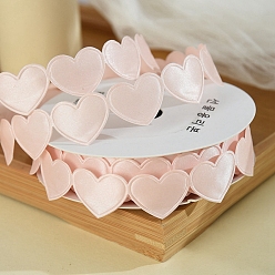 BrumosaRosa 9m adorno de cinta de corazón de amor de poliéster del día de San Valentín, accesorios de la ropa, embalaje de regalo, rosa brumosa, 5/8 pulgada (15 mm), aproximadamente 9.84 yardas (9 m) / rollo