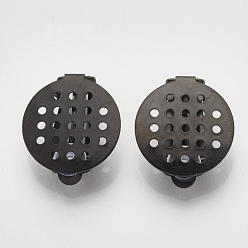 Черный Электрофорез 304 из нержавеющей стали, с круглой плоской подушкой и резиной, плоско-круглые, чёрные, 22x15x8 мм