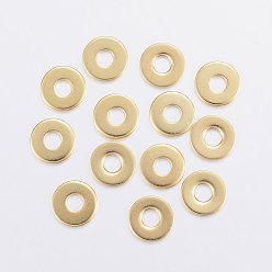 Golden 304 Stainless Steel Spacer Beads, Donut, Golden, 8.5x1mm, Hole: 3.5mm