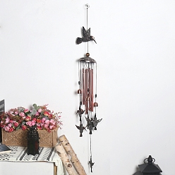 Bird Iron Wind Chimes, Pendant Decorations, with Bell Charms, Bird, 830~1050mm