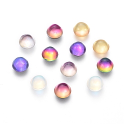 Mixed Color Transparent K9 Glass Cabochons, Half Round/Dome, Mixed Color, 4x2mm