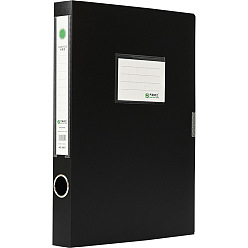 Black PVC A4 Storage Archives Cases, Plastic File Boxes, Rectangle, Black, 315x235x35mm