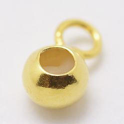 Oro 925 fianzas de tubo de plata esterlina, fianzas de bucle, con caucho, Rondana plana, abalorios de fianza, de granos del tapón, dorado, 7x4x3 mm, agujero: 1.5 mm, diámetro interior: 1 mm