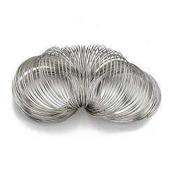 Platinum Steel Memory Wire, for Wrap Bracelets Making, Platinum, 22 Gauge, 0.6mm, about 1800 circles/1000g