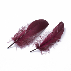 Rouge Foncé Accessoires de costumes de plumes d'oie, rouge foncé, 140~175x40~50x3mm