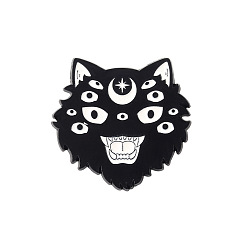 Cat Shape Эмалированная булавка с кошачьей тематикой, Значок из сплава черного тона для рюкзака для одежды, форма кошки, 27x25 мм