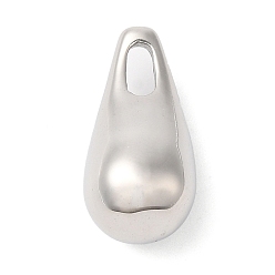 Stainless Steel Color 304 Stainless Steel Pendants, Teardrop Charm, Stainless Steel Color, 19x9.5x9.5mm, Hole: 4X2.5mm