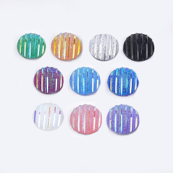 Mixed Color Resin Cabochons, Flat Round, Mixed Color, 12x3~3.5mm