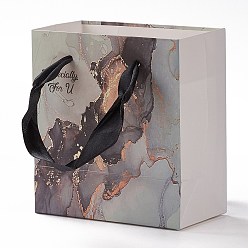 Coloré Sacs en papier kraft, avec poignées, pour sacs-cadeaux et sacs à provisions, rectangle, colorées, 12x11x6 cm