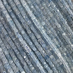 Aguamarina Perlas naturales de color turquesa hebras, plaza, facetados, 2x2x2 mm, agujero: 0.6 mm, sobre 170 unidades / cadena, 15.55 pulgada (39.5 cm)