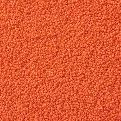 (50AF) Matte Opaque Bright Orange Cuentas de semillas redondas toho, granos de la semilla japonés, (50 af) naranja brillante opaco mate, 8/0, 3 mm, agujero: 1 mm, Sobre 1110 unidades / 50 g