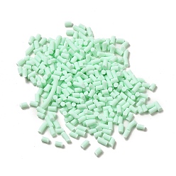 Pale Green Handmade Polymer Clay Beads, No Hole, Column, Pale Green, 1~6x1.5mm, about 180000pcs/1000g