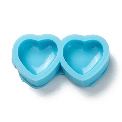 Темно-Голубой DIY силиконовые формы кулон, для изготовления сережек, формы для литья смолы, для уф-смолы, изготовление ювелирных изделий из эпоксидной смолы, сердце, глубокое синее небо, 15.5x30x6 мм, внутренний диаметр: 11x12 мм