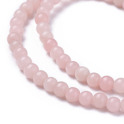 Pink Opal Natural Pink Opal Beads Strands, Grade AB, Round, 4mm, Hole: 0.5mm, about 97pcs/strand, 15.3 inch(39cm)