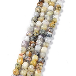 White African Opal Natural White African Opal Beads Strands, Nuggets Tumbled Stone, 6.5~15x7~14x7~14mm, Hole: 1~1.4mm, about 32~33pcs/strand, 15.16~ 15.75 inch(38.5~40cm)