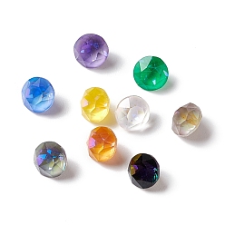 Color mezclado Cabujones de diamantes de imitación de cristal mocha fluorescente estilo k, señaló hacia atrás, diamante, color mezclado, 9 mm