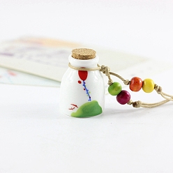 Разноцветный Фарфоровые ожерелья в виде флаконов для духов, кулон ожерелье, красочный, 13.78~23.62 дюйм (35~60 см)