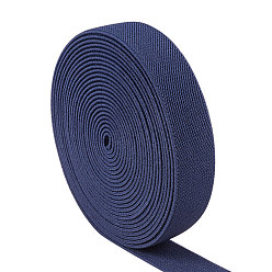 Bleu Moyen  Cordon élastique élastique plat, sangle vêtement accessoires de couture, bleu moyen, 24.5x2mm, environ 5.46 yards (5m)/rouleau