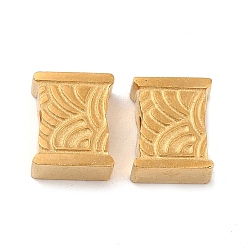 Real 18K Gold Plated 304 Stainless Steel Beads, Rectangle, Real 18K Gold Plated, 7.5x6x3.3mm, Hole: 2.1mm