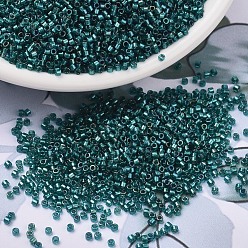 (DB1769) Sparkling Aqua Green Lined Teal AB MIYUKI Delica Beads, Cylinder, Japanese Seed Beads, 11/0, (DB1769) Sparkling Aqua Green Lined Teal AB, 1.3x1.6mm, Hole: 0.8mm, about 10000pcs/bag, 50g/bag