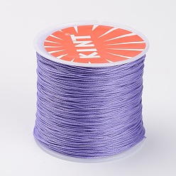 Lilac Round Waxed Polyester Cords, Lilac, 0.45mm, about 174.97 yards(160m)/roll