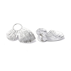 Stainless Steel Color 304 Stainless Steel Stud Earring Findings, Butterfly with Oval Tray Earring Settings, with Ear Nuts, Stainless Steel Color, Tray: 10x8mm, 37.5x24x2.8mm, Pin: 0.7mm
